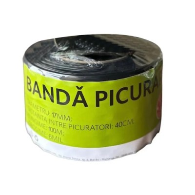 Banda pentru irigatii prin picurare Grunman, 6 mil, D 17 mm, distanta