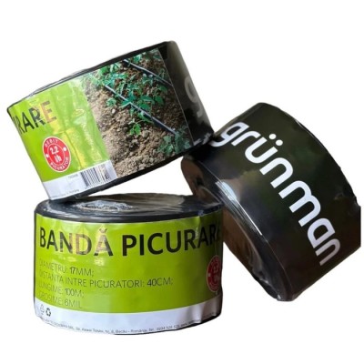 Banda pentru irigatii prin picurare Grunman, 6 mil, D 17 mm, distanta