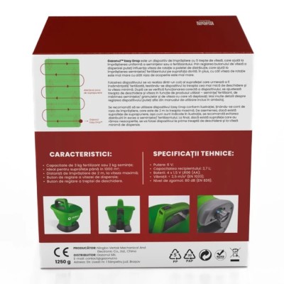 Dispozitiv electric de imprastiere seminte si fertilizant pentru gazon Dispozitiv electric de imprastiere seminte si fertilizant pentru gazon