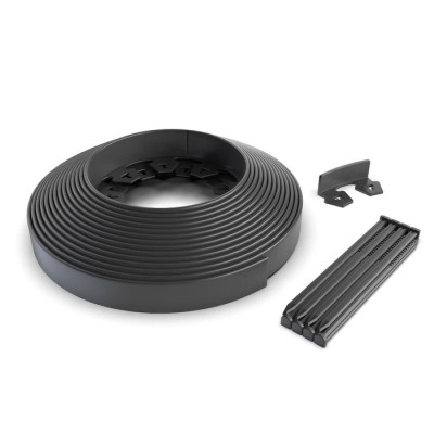 Kit bordura gazon Vodaland, polipropilena, negru, 3.8 cm x 9 m - Delim