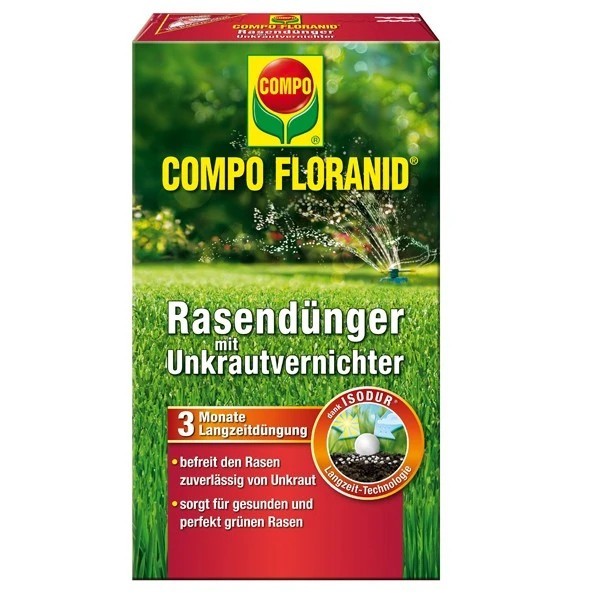 Ingrasamant gazon Compo, granule cu erbicid, 3 kg
